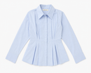 Pleated Waist Shirt – Powder Blue