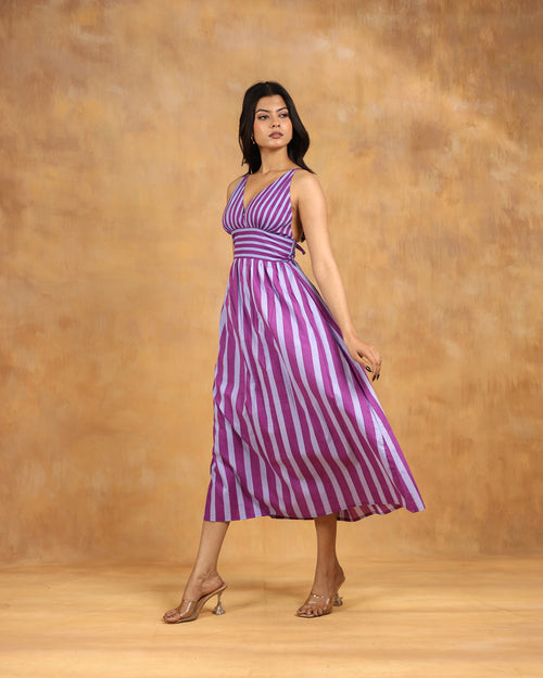 Lilac Stripe Dress