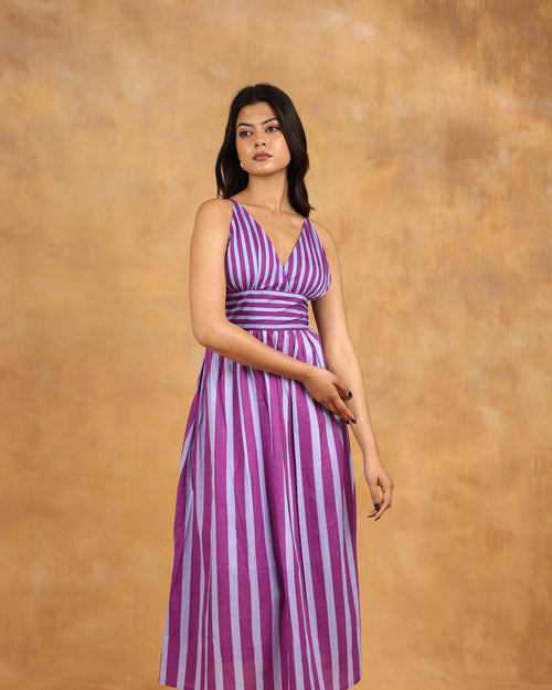 Lilac Stripe Dress