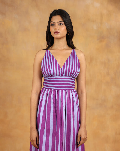 Lilac Stripe Dress