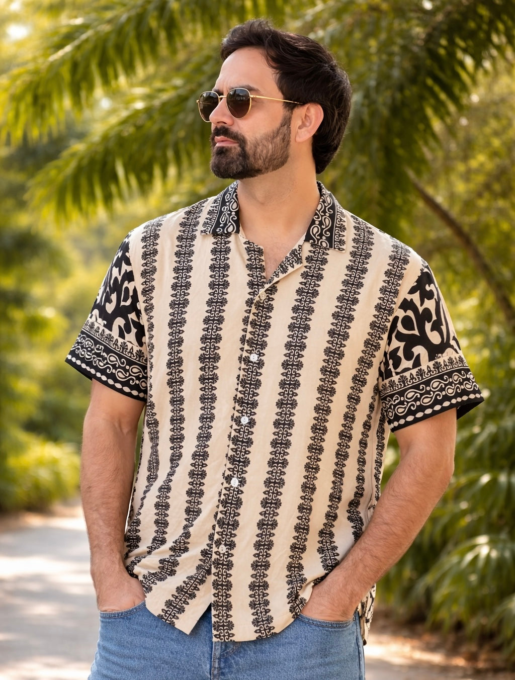 Regal Border Print Shirt