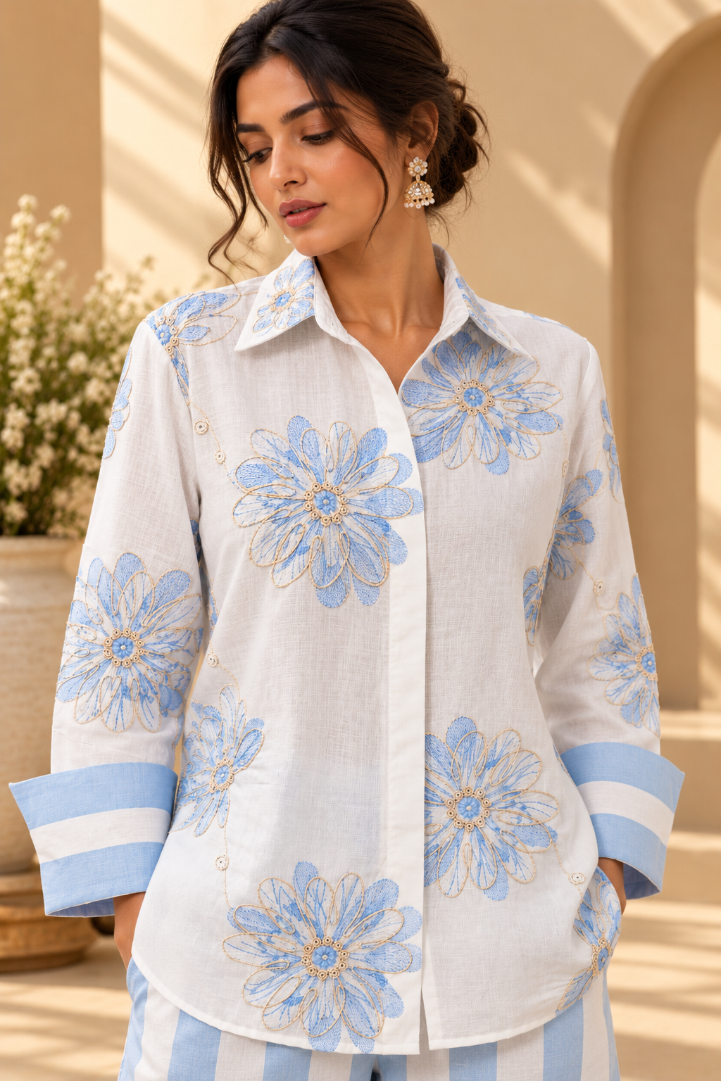 The Bluebell Embroidered Shirt