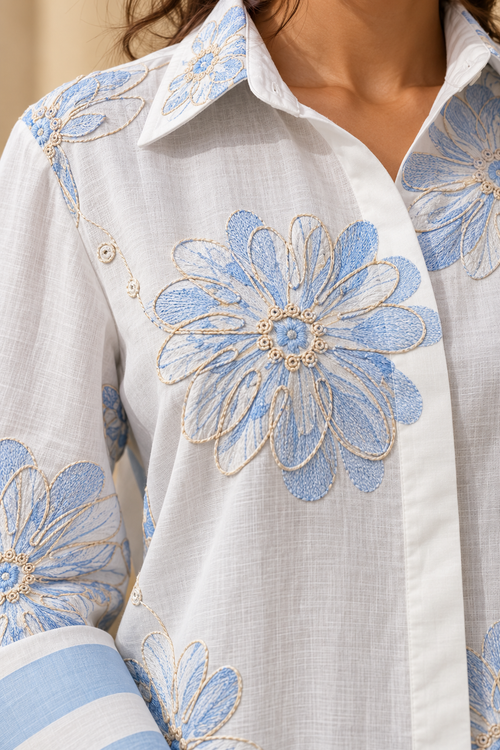 The Bluebell Embroidered Shirt