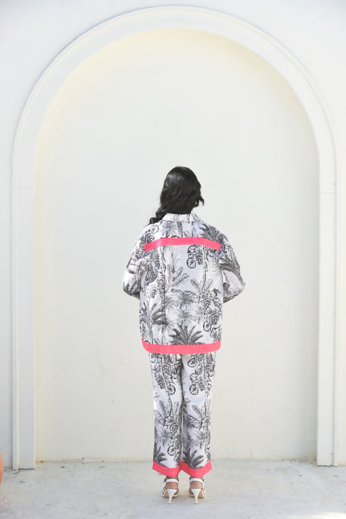 Noir Palm - Monochrome Tropical Co-ord Set