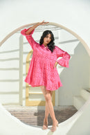 Rosé Eyelet Tunic Dress with Singlet