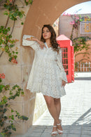 Ivory Eyelet Tunic Dress With Singlet