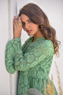 Sage Green Eyelet Tunic Dress with Singlet