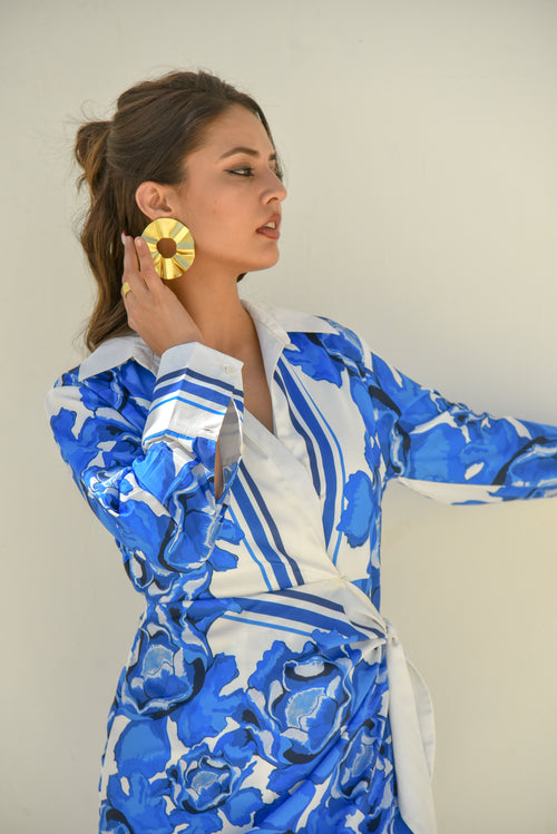 Petal Bloom Luxe Shirt Dress