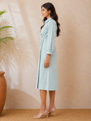 Ring Detail Midi Dress – Mint Green