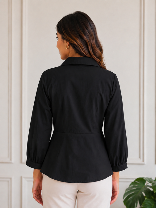 Halo Wrap Shirt – Classic Black