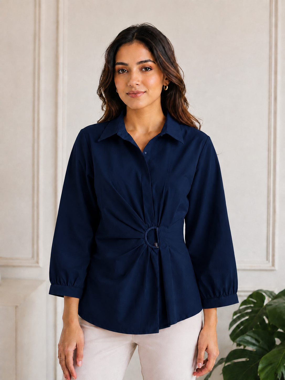 Halo Wrap Shirt – Midnight Navy