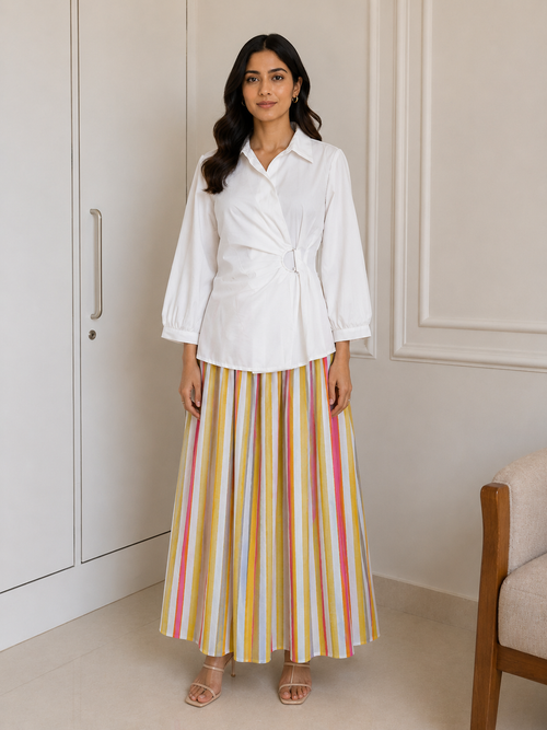 Ivory Halo Stripe Co-Ord Set