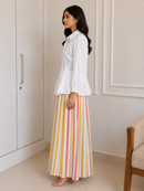 Ivory Halo Stripe Co-Ord Set
