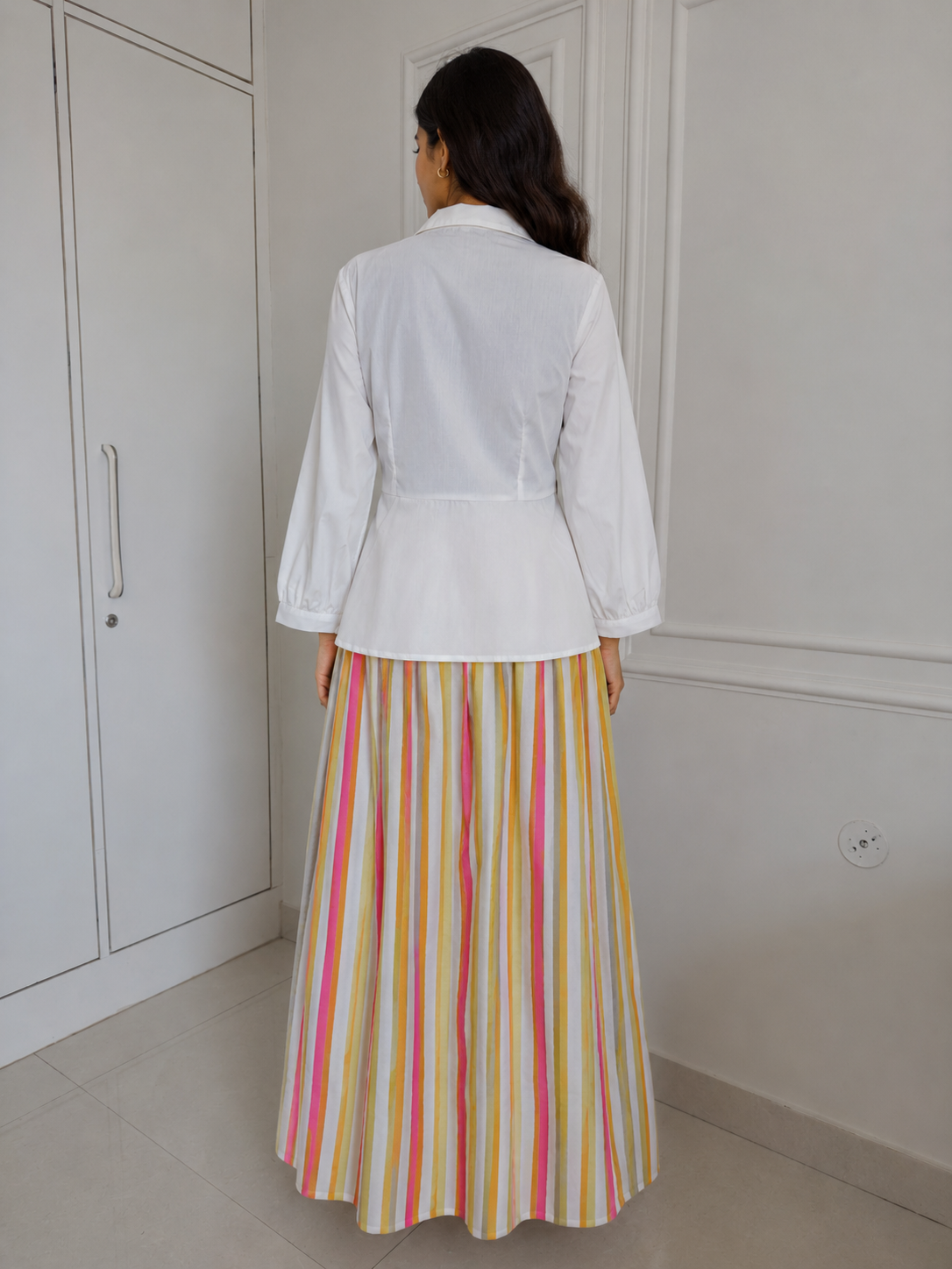 Ivory Halo Stripe Co-Ord Set