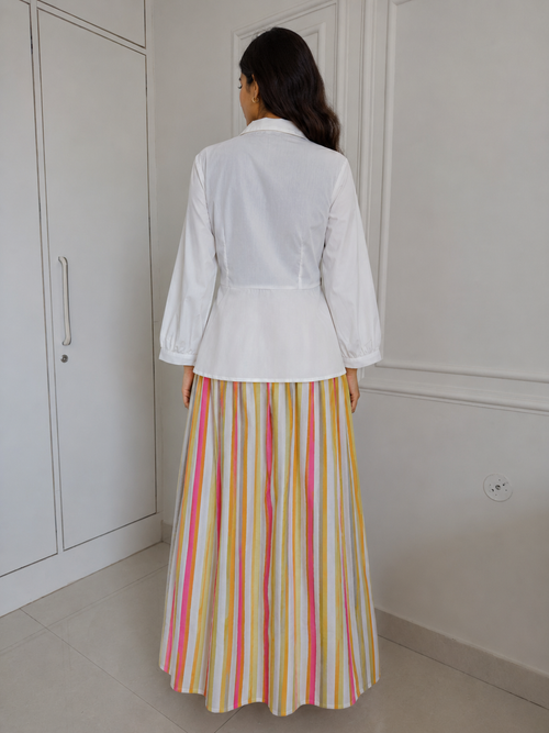 Ivory Halo Stripe Co-Ord Set