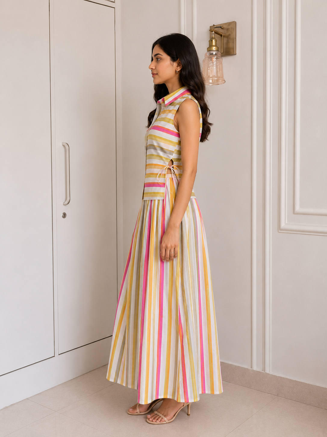 Sunset Stripe Sleeveless Co-Ord Set