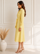 Lemon Stripe Shirt Dress