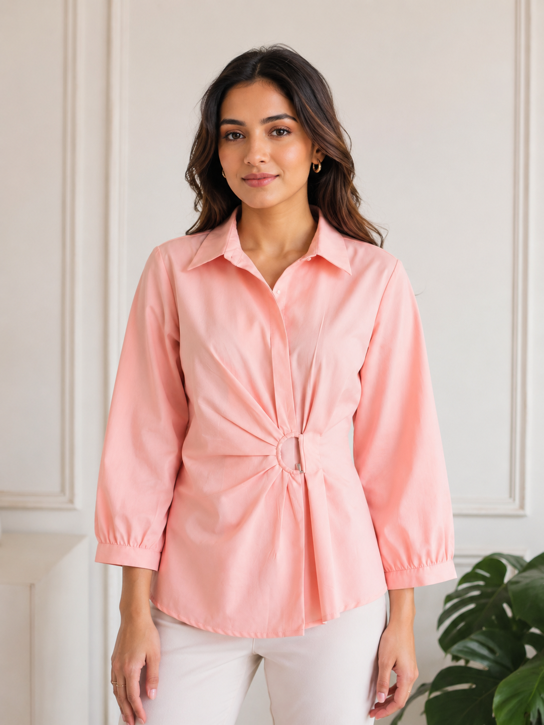 Halo Wrap Shirt – Blush Pink