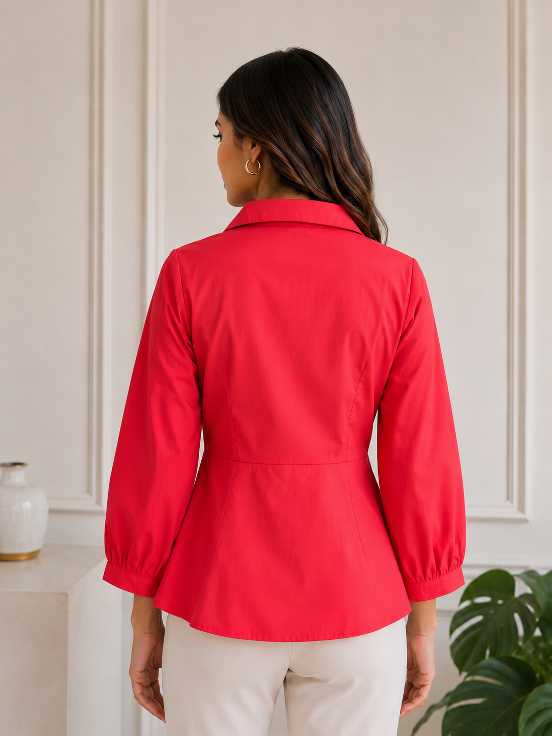 Halo Wrap Shirt – Scarlet Red