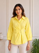 Halo Wrap Shirt – Butter Yellow