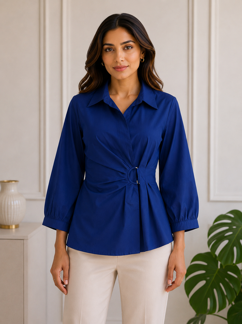 Halo Wrap Shirt – Royal Blue