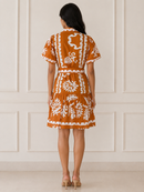 Terracotta Bloom Shirt Dress