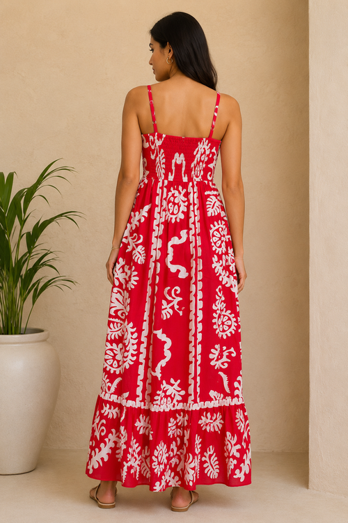 Fuchsia Bloom Maxi Dress
