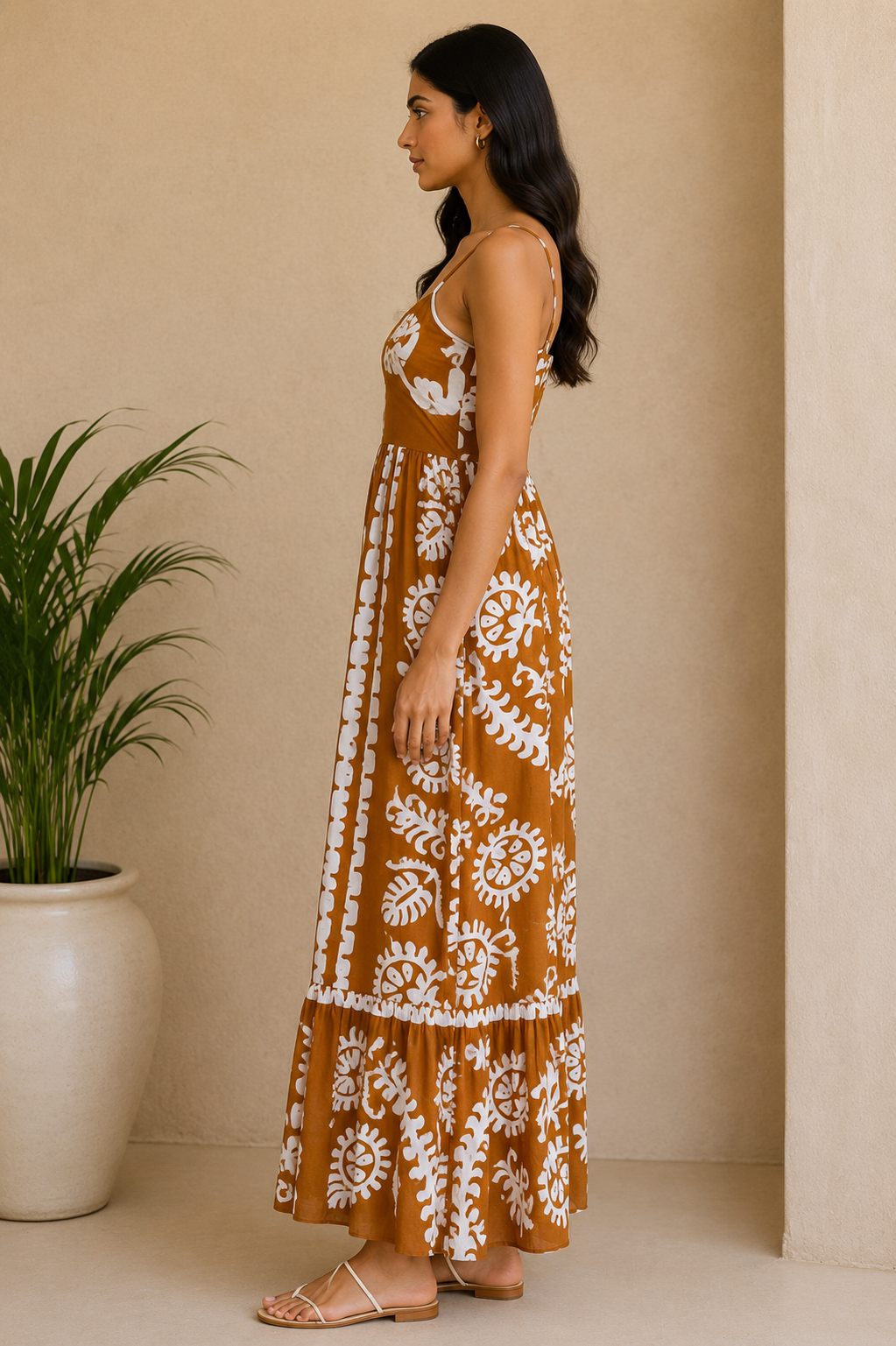 Amber Bloom Maxi Dress