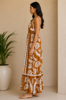 Amber Bloom Maxi Dress