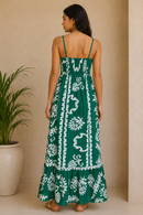 Emerald Bloom Maxi Dress