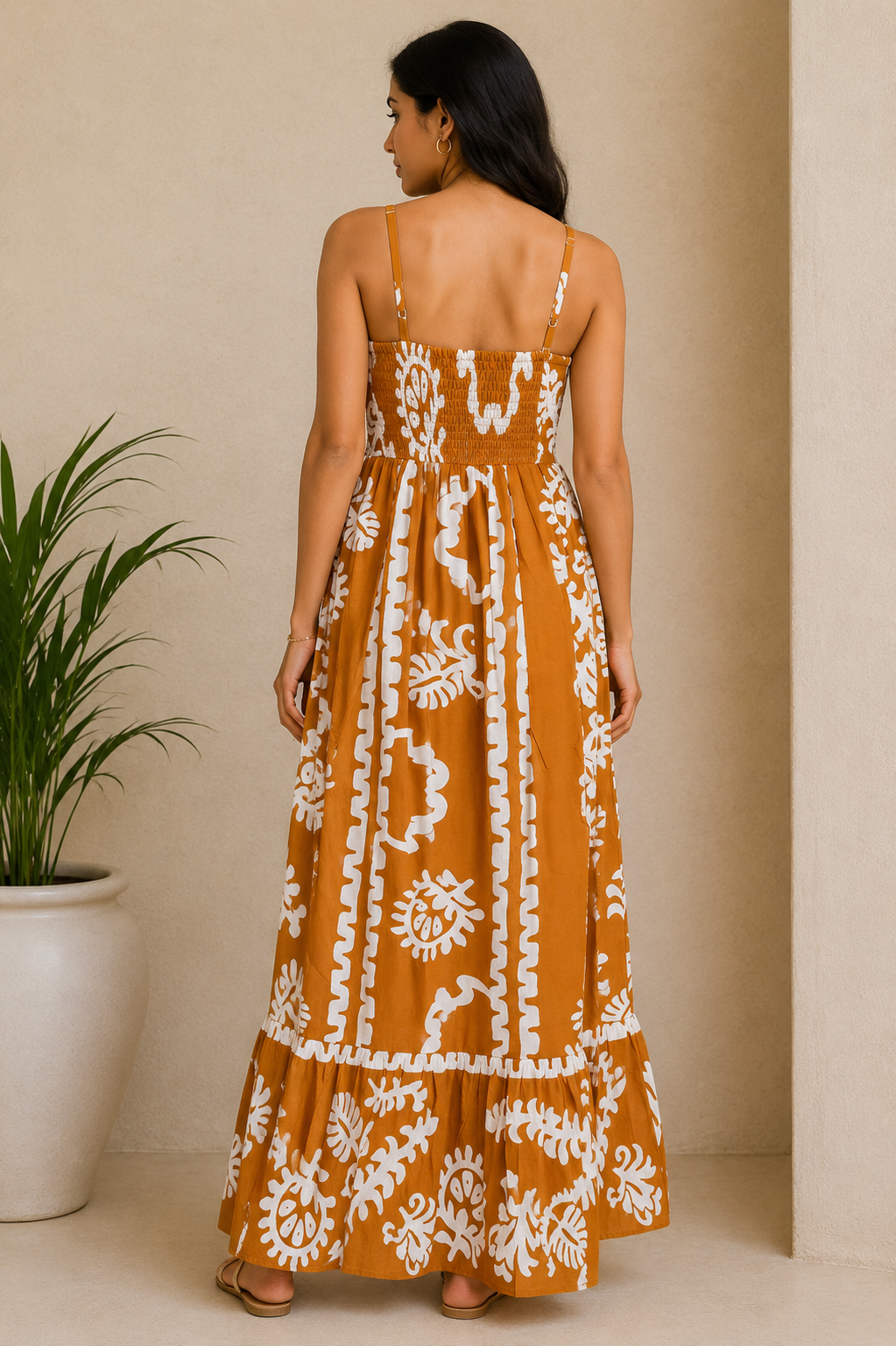 Amber Bloom Maxi Dress