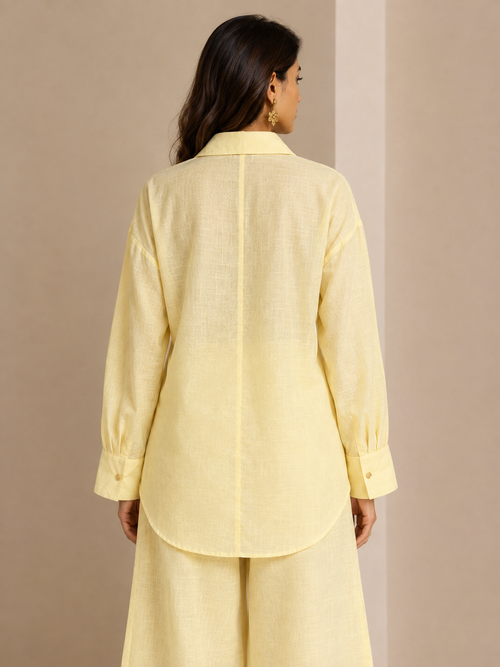 Buttercream Tie-Waist Shirt