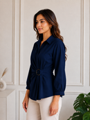 Halo Wrap Shirt – Midnight Navy
