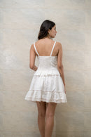 White Peplum Twin Set