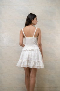 White Peplum Twin Set
