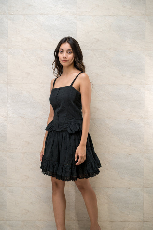 Black Peplum Twin Set