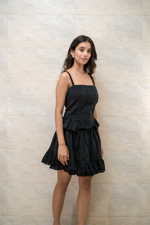 Black Peplum Twin Set