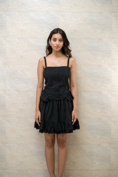 Black Peplum Twin Set