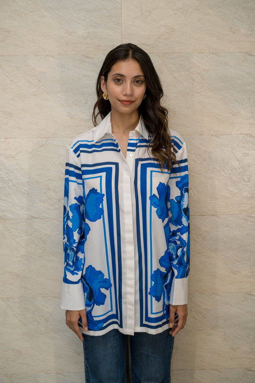 Azure Blossom Shirt