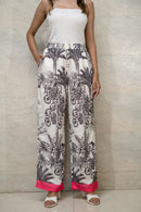Noir Palm - Monochrome Tropical Trouser