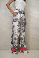 Noir Palm - Monochrome Tropical Trouser