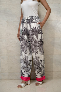 Noir Palm - Monochrome Tropical Trouser