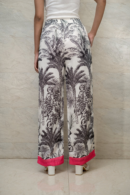 Noir Palm - Monochrome Tropical Trouser