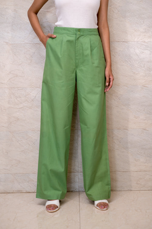 Verdant Geometry Trouser