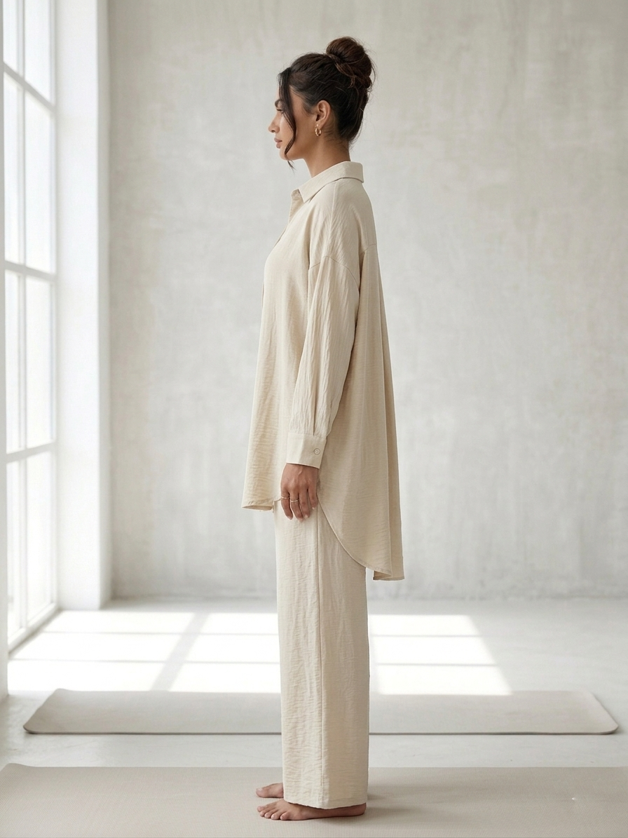 Beige Breeze Relaxed Co-Ord Set