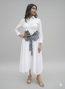 The Crisp Shirt and Striped Palazzo Trousers