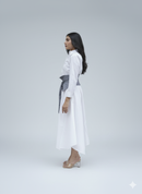 The Crisp Shirt and Striped Palazzo Trousers