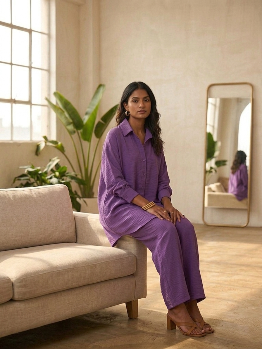 LIlac Breeze Relaxed Co-Ord Set