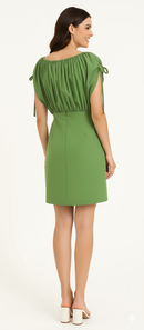 Gathered Puff Sleeve Dress