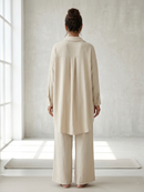 Beige Breeze Relaxed Co-Ord Set